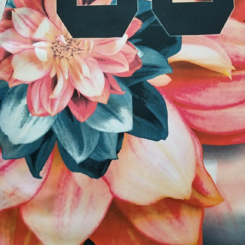 🌹 Forever 21 (L) 96 Logo Flower Jersey Dress - Picture 5 of 7